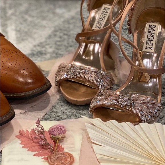 Badgley Mischka jeweled wedding heels - Picture 8 of 8